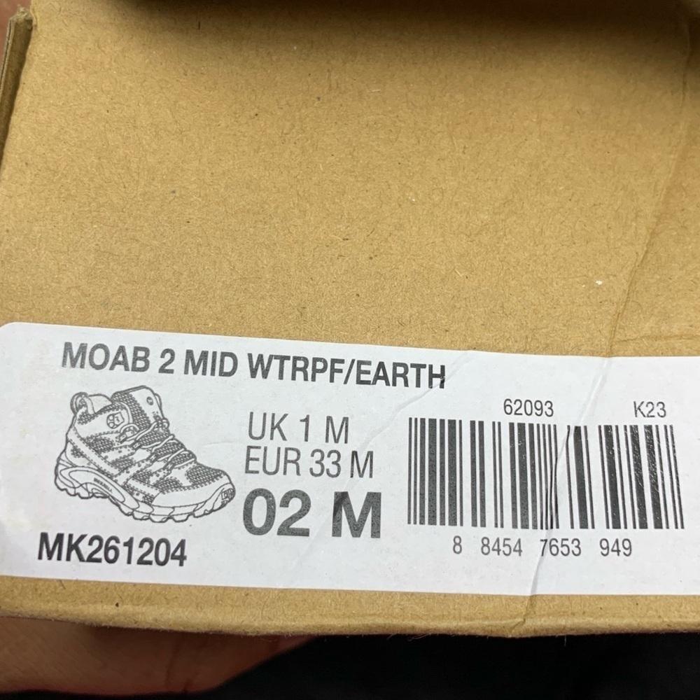 Merrell Moab kids size 2 waterproof - Picture 6 of 6